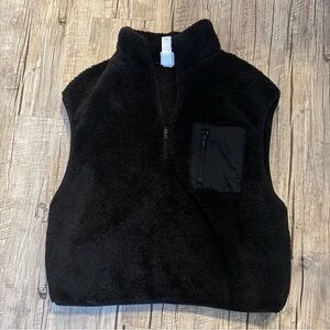 H&M Fleece Vest with Pocket (Black)